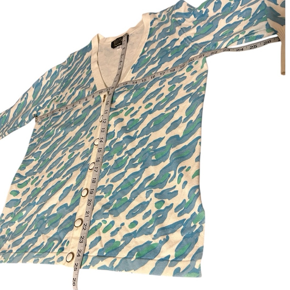 Bob Mackie Wearable Art Abstract Print Cardigan S… - image 6